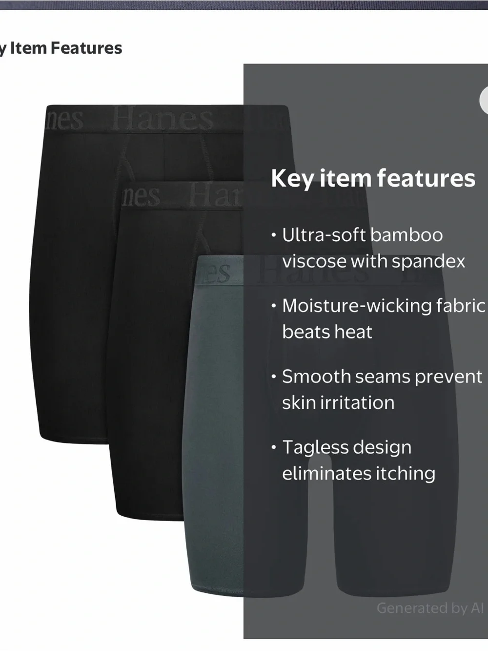 💜Hanes Originals Men's SuperSoft Boxer Brief Longer Leg, 3PackSize:Small(28-30)